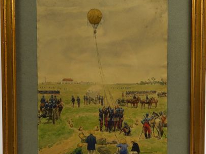 Lucien ROUSSELOT. Aquarelle, signée en bas à droite. 'En 1884, 'la Vig