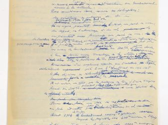 Etonnantes et rares feuilles manuscrites datées de 1935 traitant des '