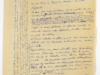 Etonnantes et rares feuilles manuscrites datées de 1935 traitant des '