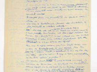 Etonnantes et rares feuilles manuscrites datées de 1935 traitant des '