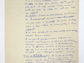 Etonnantes et rares feuilles manuscrites datées de 1935 traitant des '