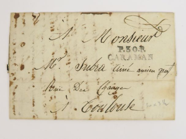 Ensemble de plis postaux concernant l'arrondissement de Villefranche d