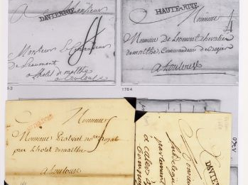 Ensemble de plis postaux concernant l'arrondissement de Muret. 13 vill