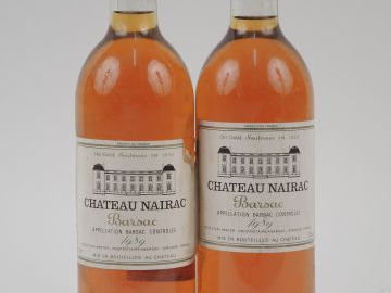 2 BOUTEILLES CHÂTEAU NAIRAC SAUTERNES - 1989 - 1 ELA