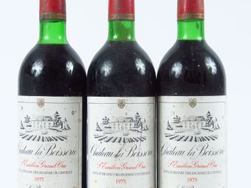 3 BOUTEILLES CHÂTEAU LA BOISSERIE GC ST EMILION - 1975 - BG