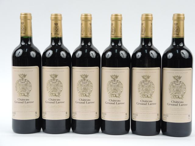6 BOUTEILLES CHÂTEAU GRUAUD LAROSE GCC ST JULIEN - 2005 - CBO