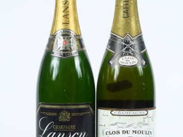 2 BOUTEILLES CHAMPAGNE : 1 CLOS DU MOULIN CATTIER - 1 LANSON BLACK LAB