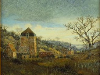 Vente aux enchères Albert DRASCHKOVITCH 'Paysage'. Huile sur panneau.  Signée en bas à dr