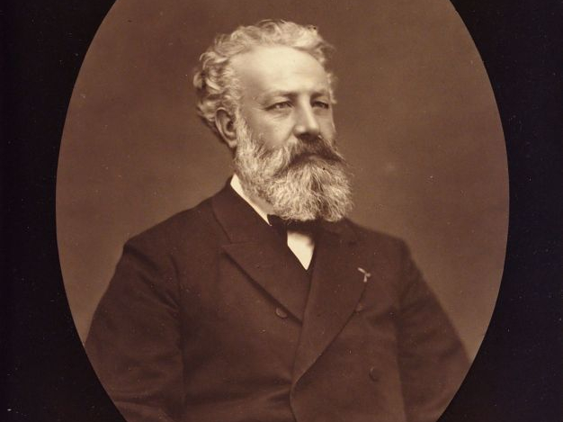 VERNE. Jules VERNE photographié par Etienne CARJAT. Photoglyptie pour 
