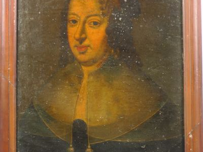 Ecole française XVIIème 'Portraits'.  Suite de 4 huiles sur toile 54 x