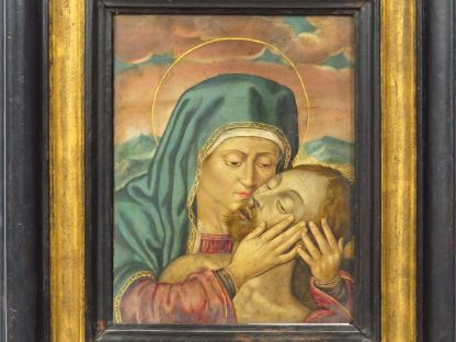 	Ecole VENETO-CRETOISE du XVIIème siècle  'Piéta' Cuivre 23 x 19 cm Pe