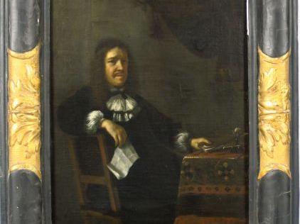 Ecole HOLLANDAISE vers 1680, suiveur de Caspar NETSCHER 'Portrait d'ho