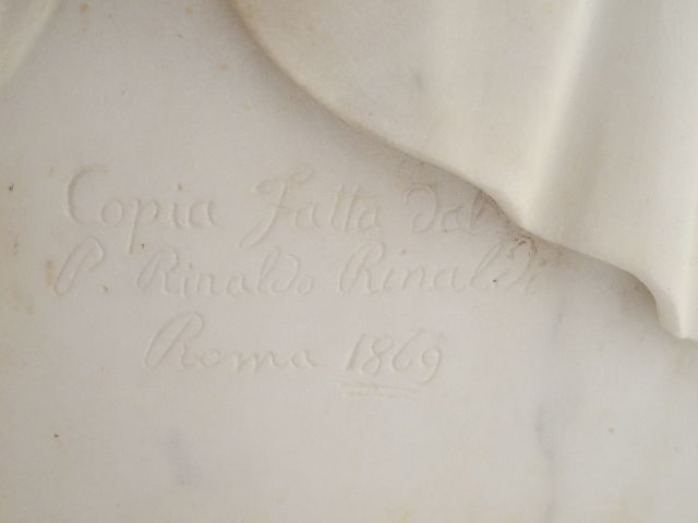 Rinaldo RINALDI "Moïse". Grande sculpture en marbre blanc de carrare, 