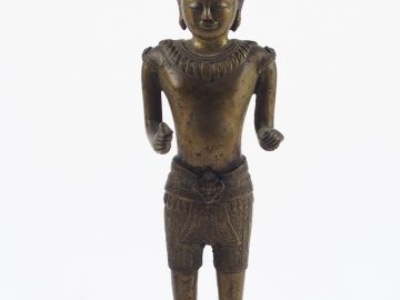 Trois sculptures en bronze 'représentation de vishnu et brahma '. Camb