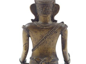 Sculpture en bronze 'Ganesh'. Cambodge XVIIIème. H. 21,5 cm