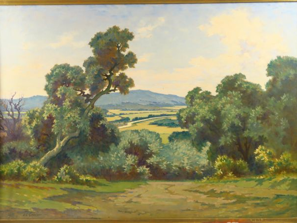 J. G. GOULINAT "Solitude ensoleillée" Huile sur toile, signée en bas à