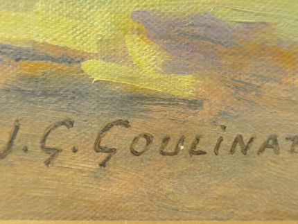 J. G. GOULINAT "Solitude ensoleillée" Huile sur toile, signée en bas à
