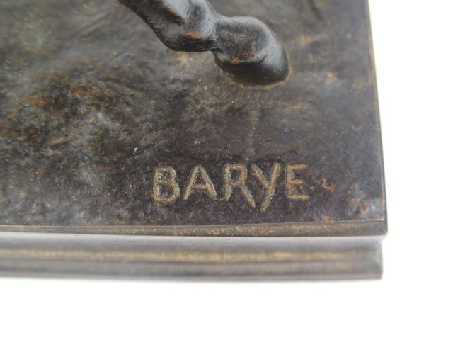Antoine Louis BARYE "Cheval turc". Bronze, fonte barbedienne, Signé. 1