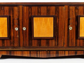 Vente aux enchères Jean FAURE. Enfilade en palissandre et citronnier, signée. 103 cm, 250