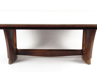 Vente aux enchères Maxime OLD (attribué à). Table de salle à manger 1940,  plateau à fond