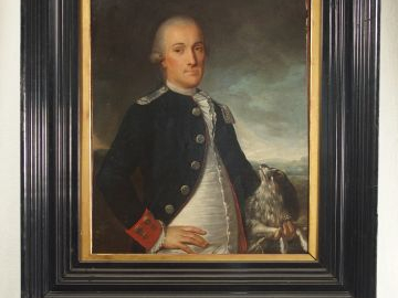 Ecole française fin XVIIIe début XIXème 'Portrait de militaire avec so