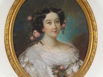 Ecole française XIXème 'Portrait de Francoise Marie Taaffe, née comtes