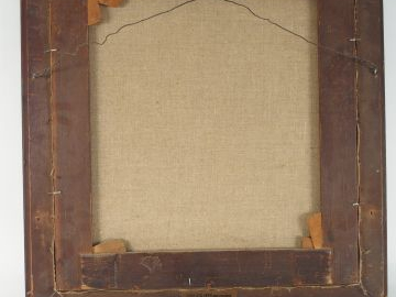 Ecole XIXème 'nature morte aux légumes'. Huile sur toile. 52 x 47 cm
