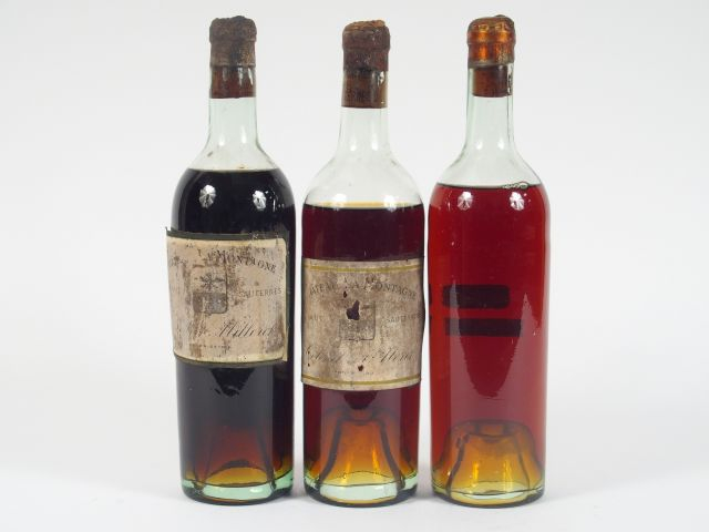 3 BOUTEILLES CHÂTEAU LA MONTAGNE SAUTERNES - 1918 - 1 MEP/1 BEP/1 BEP-