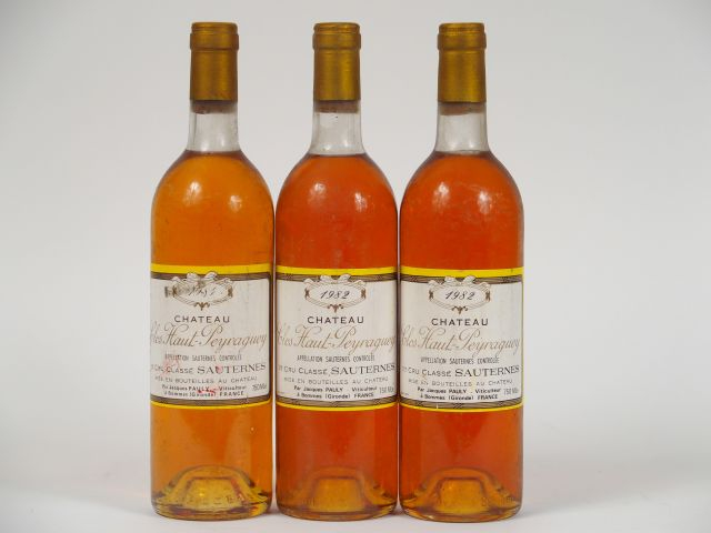 3 BOUTEILLES CHÂTEAU LAFAURIE PEYRAGUEY 1er CC SAUTERNES : 1 de 1984/2