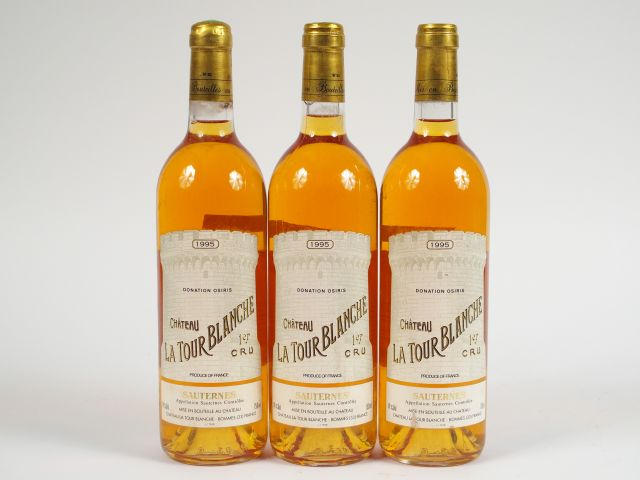 3 BOUTEILLES CHÂTEAU LA TOUR BLANCHE 1er CC SAUTERNES - 1995