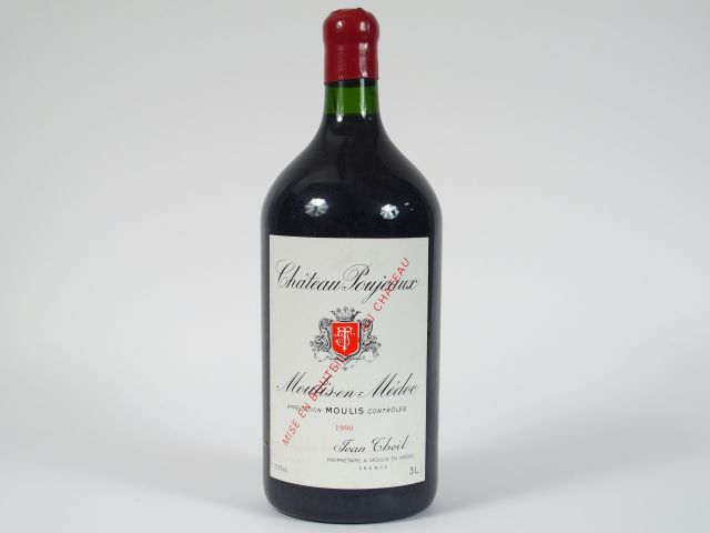 1 DOUBLE MAGNUM (3 L) CHÂTEAU POUJEAUX  MOULIS - 1990 - CBO