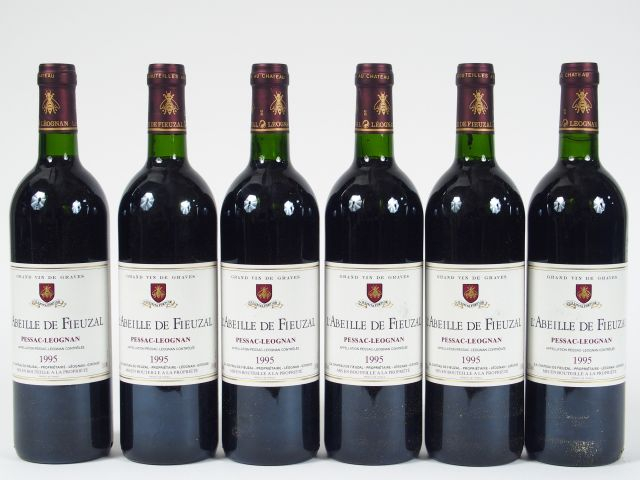 6 BOUTEILLES L'ABEILLE DE FIEUZAL GRAVES - 1995 - CBO