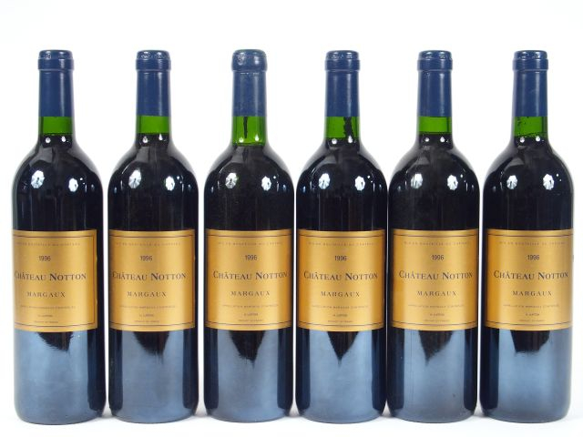 6 BOUTEILLES CHÂTEAU NOTTON MARGAUX - 1996 - CBO/1 BG