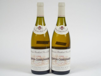 Vente aux enchères 2 BOUTEILLES CORTON CHARLEMAGNE GC BOUCHARD PERE   FILS - 1998