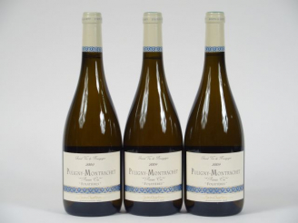 Vente aux enchères 3 BOUTEILLES PULIGNY MONTRACHET 1er CRU 'FOLATIERES' J. CHARTRON - 200