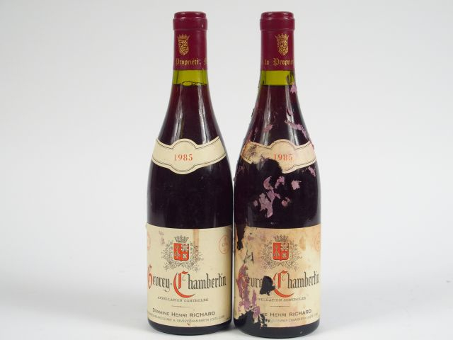 2 BOUTEILLES GEVREY CHAMBERTIN H. RICHARD - 1985 - 1 EA