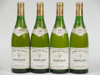 Vente aux enchères 4 BOUTEILLES MONTLOUIS DOMAINE DES SABLONS MOELLEUX - 1989 - 1 EA/1 à 