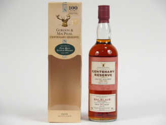 Vente aux enchères 1 BOUTEILLE BALBLAIR Gordon and Mac Phails 	Centenary Reserve	 70cl 	4