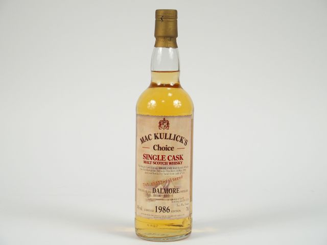 1 BOUTEILLE DALMORE Mac Kullick's 		70cl 	43% - Millésime : 	05.1986	 