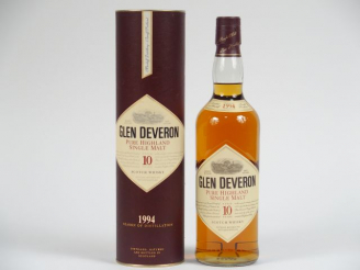 Vente aux enchères 1 BOUTEILLE GLEN DEVERON OB 	Macduff	 70cl	 40% - Millésime : 	1994 - 