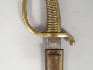 Vente aux enchères Sabre briquet modèle AN XI de l’industrie privée, fusée en bronze coul