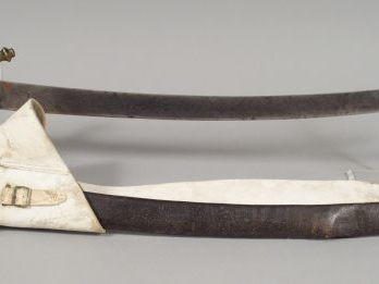 Sabre briquet modèle AN IX, fusée en bronze coulé à 36 torons, quillon
