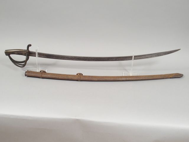 Sabre de troupe de cavalerie légère modèle AN XI. Monture en bronze br