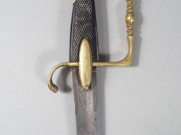 Sabre d’officier d’infanterie époque Consulat. Arme monture bronze, po