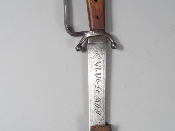 Petit Sabre Marocain Nimcha de belle fabrication, fusée en bois typiqu