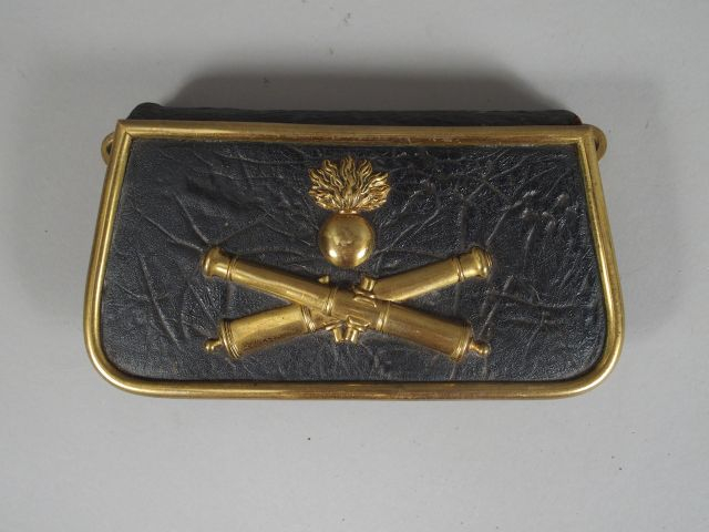 Coffret de giberne officier d’artillerie troisième République. Constru