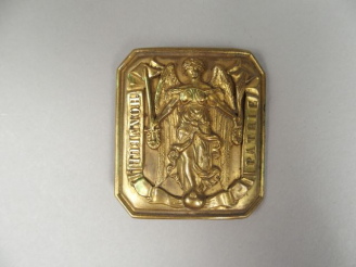 Vente aux enchères Plaque de ceinturon Français pour officier modèle 1872 (60x55mm) en br