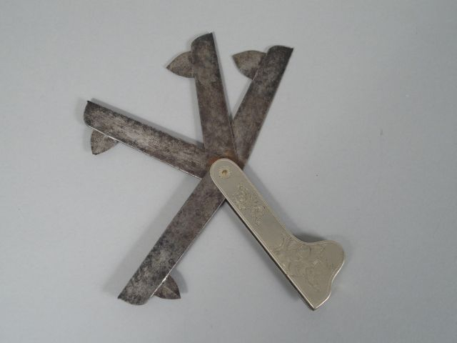 Flamme de vétérinaire de style Empire, lames acier, mitres, maillechor