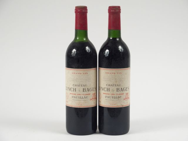 2 BOUTEILLES CHÂTEAU LYNCH BAGES GCC PAUILLAC - 1986 - 1 BG+/1 HEP+/EL