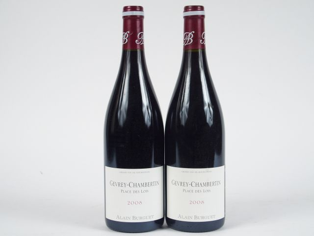 2 BOUTEILLES GEVREY CHAMBERTIN 'PLACE DES LOIS' A. BURGUET - 2008